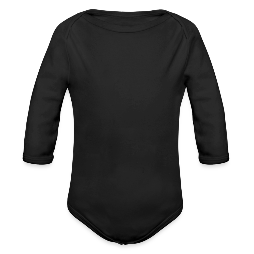 Organic Long Sleeve Baby Bodysuit - black