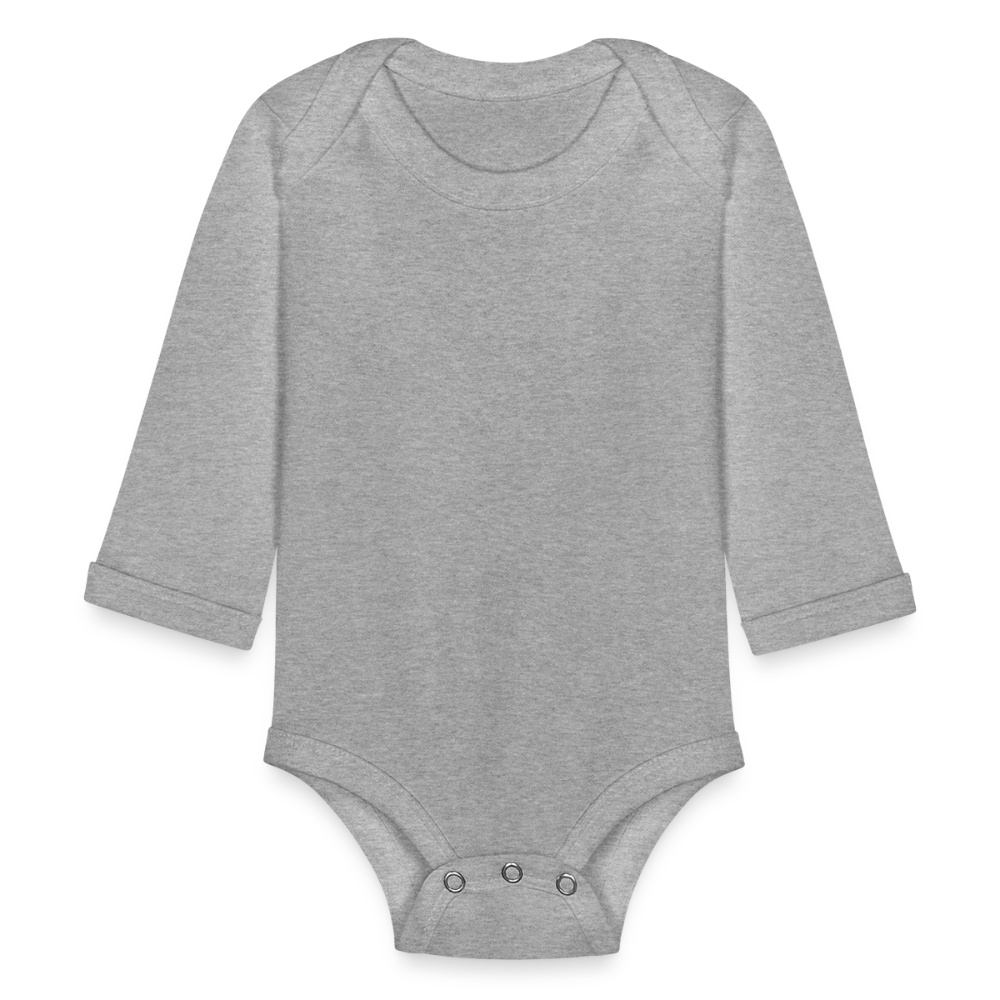 Organic Long Sleeve Baby Bodysuit - heather grey