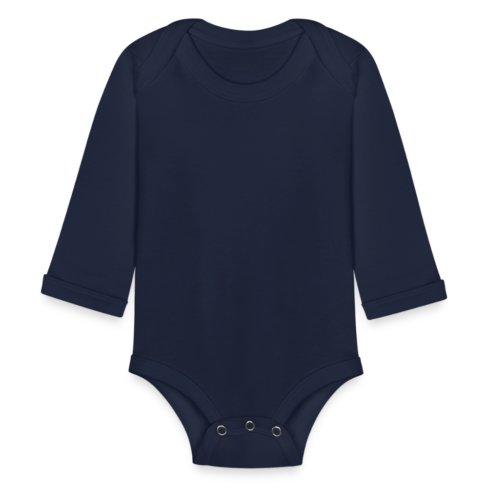 Organic Long Sleeve Baby Bodysuit - dark navy