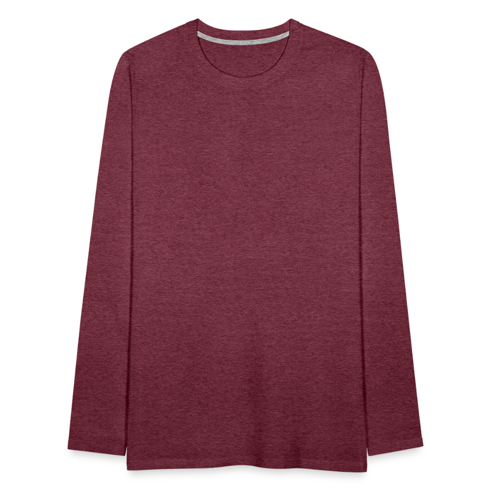 Men's Premium Long Sleeve T-Shirt - heather burgundy