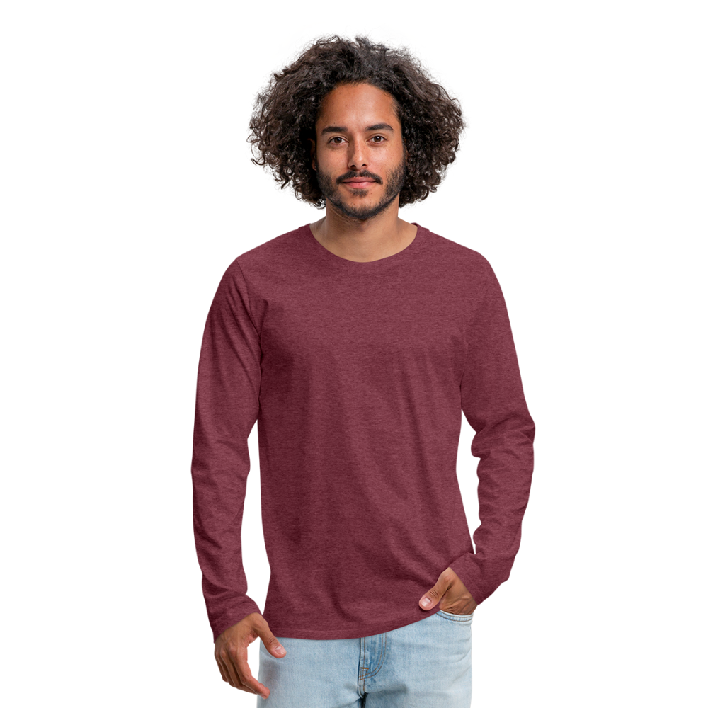 Men's Premium Long Sleeve T-Shirt - heather burgundy