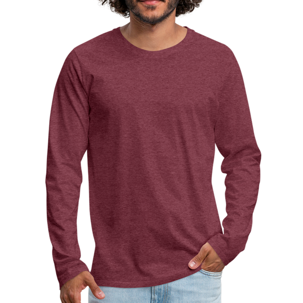 Men's Premium Long Sleeve T-Shirt - heather burgundy