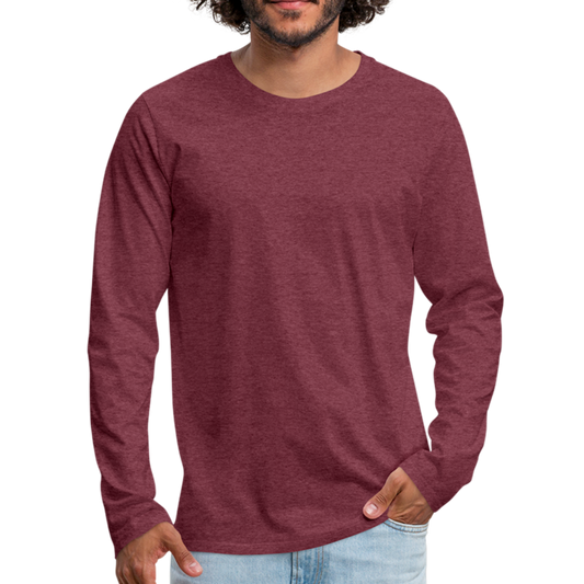 Men's Premium Long Sleeve T-Shirt - heather burgundy