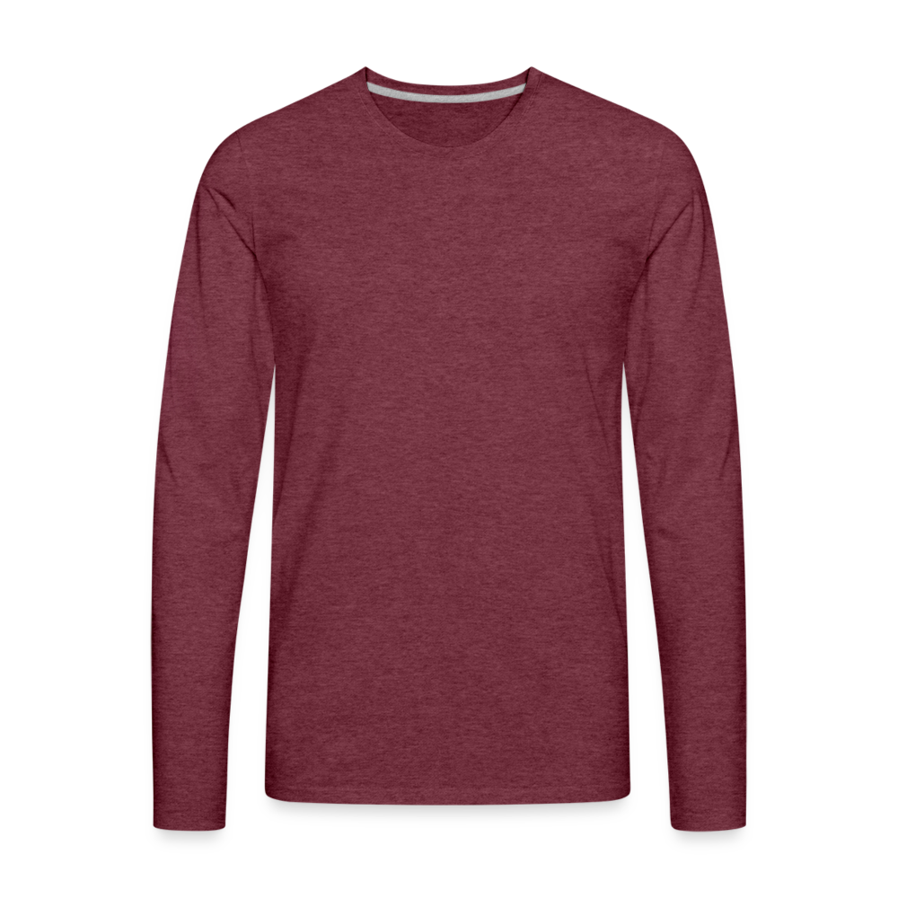 Men's Premium Long Sleeve T-Shirt - heather burgundy