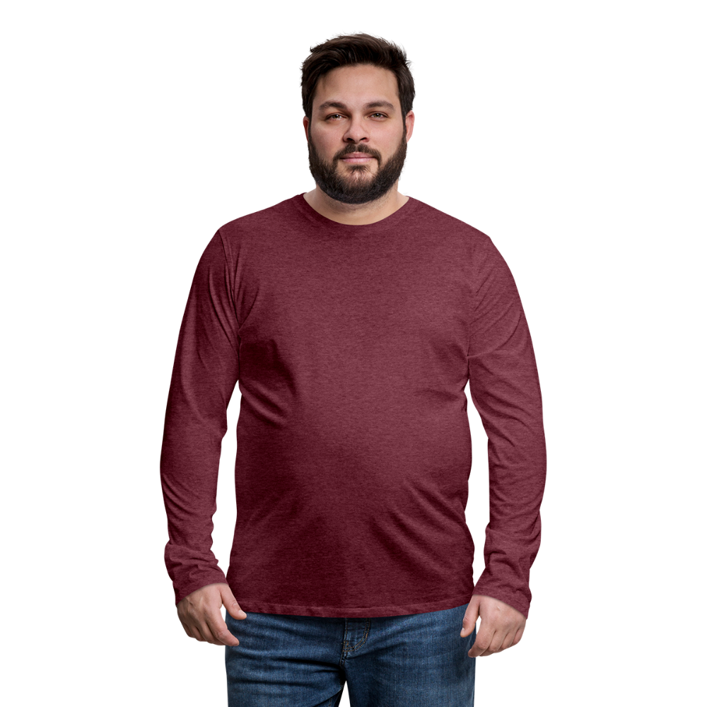 Men's Premium Long Sleeve T-Shirt - heather burgundy