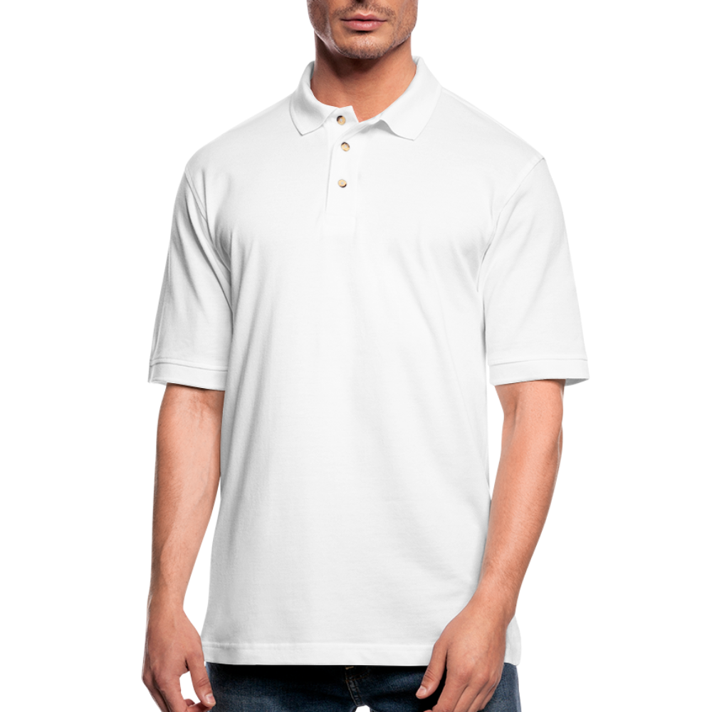 Men's Pique Polo Shirt - white