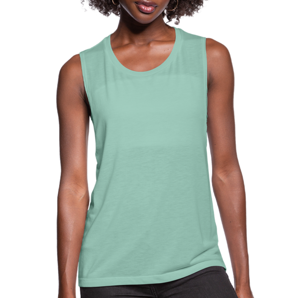 Women's Flowy Muscle Tank by Bella - dusty mint blue