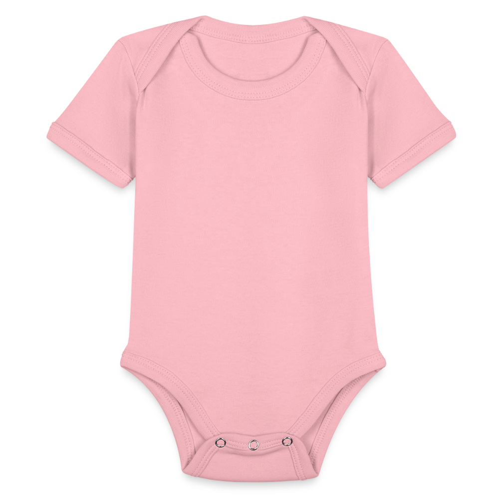 Organic Short Sleeve Baby Bodysuit - light pink