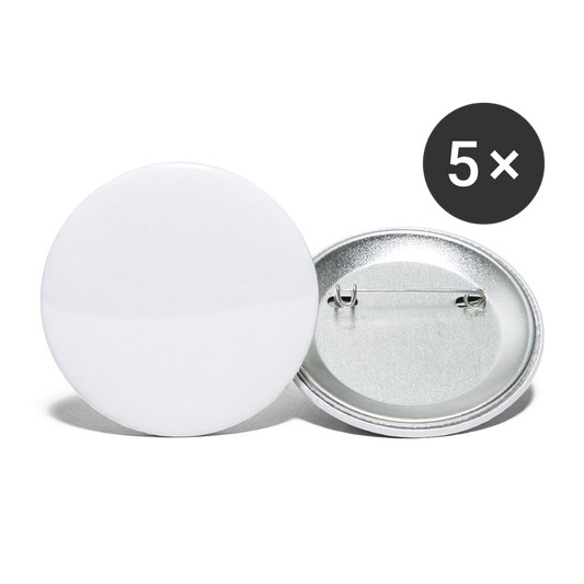 Buttons large 2.2'' (5-pack) - white