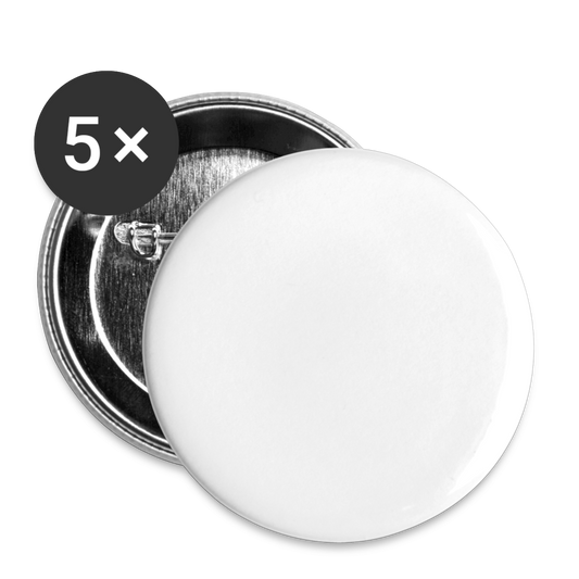 Buttons small 1'' (5-pack) - white