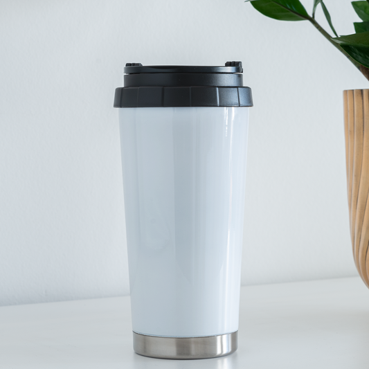 16 oz Travel Mug - white