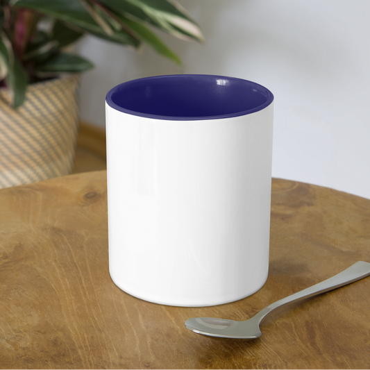 Contrast Coffee Mug - white/cobalt blue