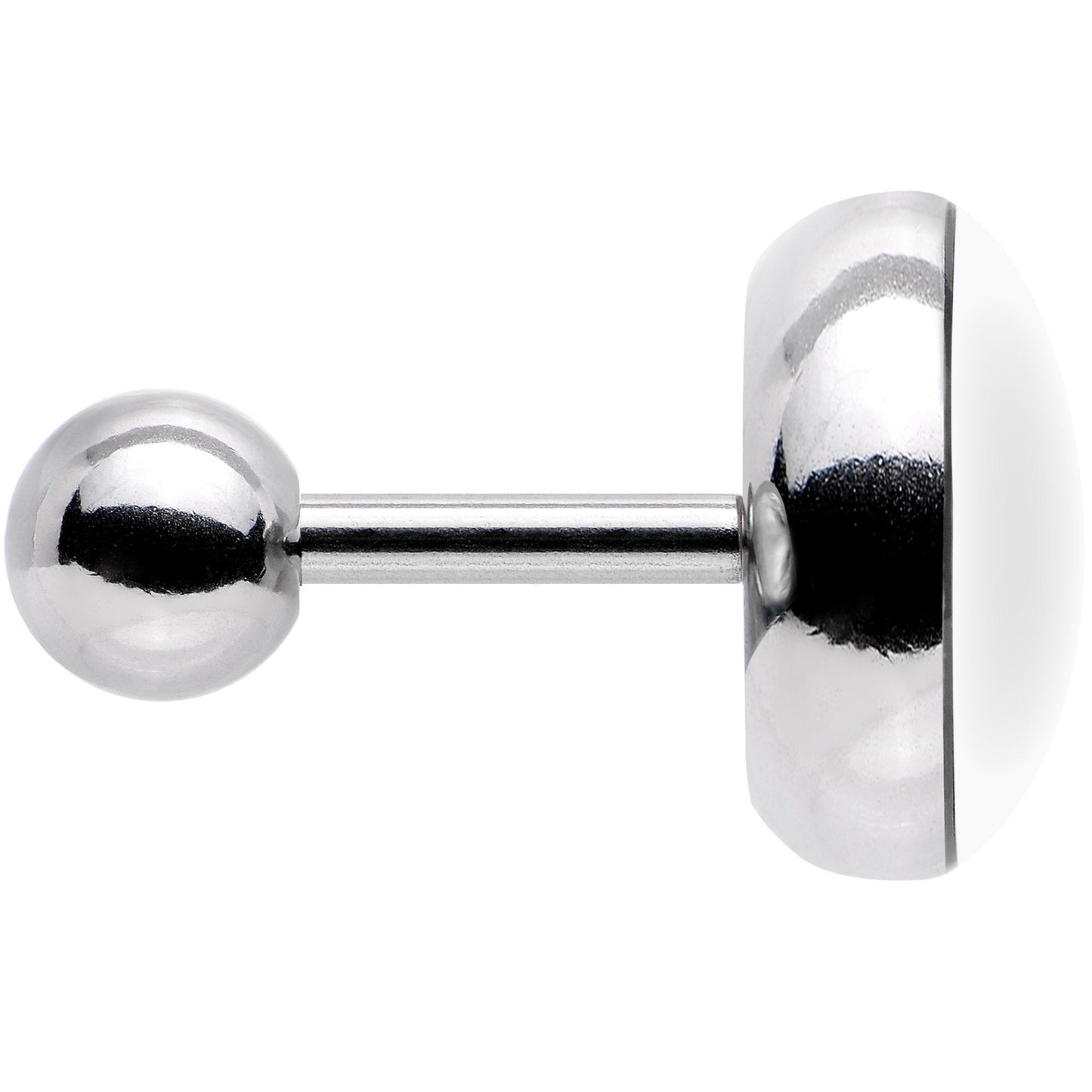 16G Black on Pink Paw Print Tragus Cartilage Earring