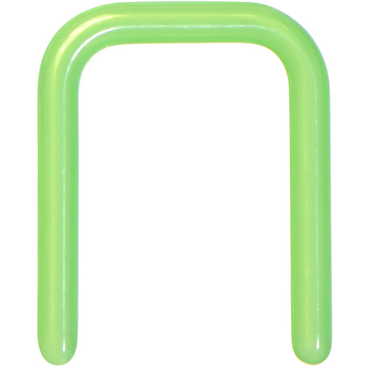 16G 7/16 Green Flexible Bioplast Square Septum Retainer