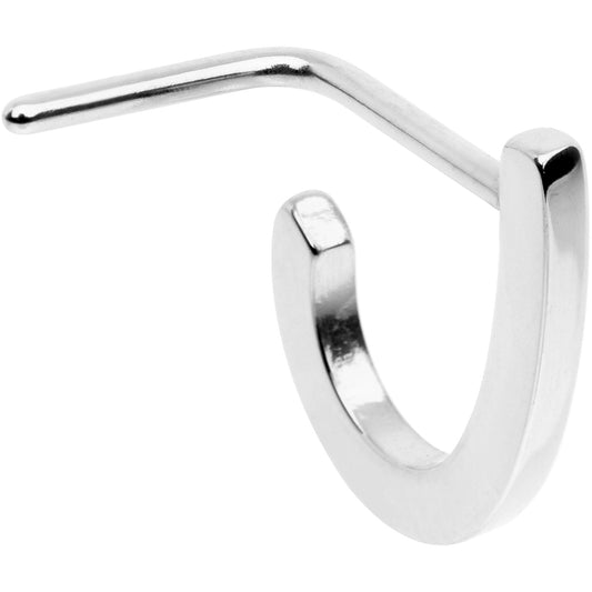 20G Stainless Steel Faux Hoop L Shaped Nose Ring