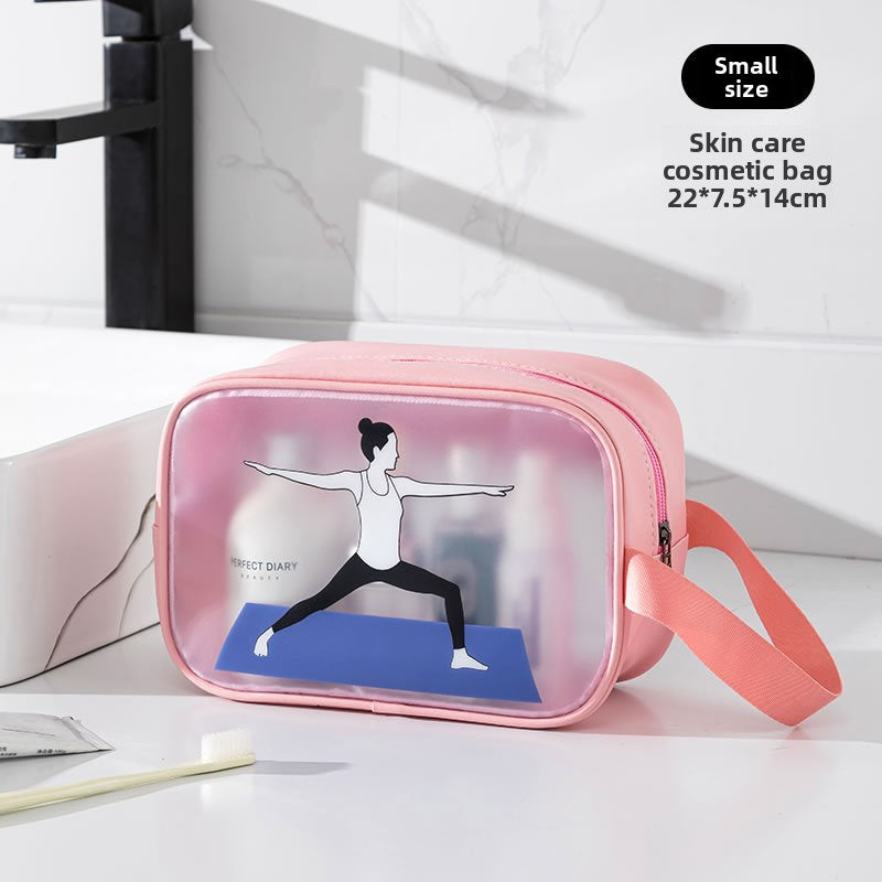 Cosmetics storage bag, wet and dry separation toilet bag, fitness transparent waterproof cosmetic bag, transparent makeup purse,Makeup bag with compartments,