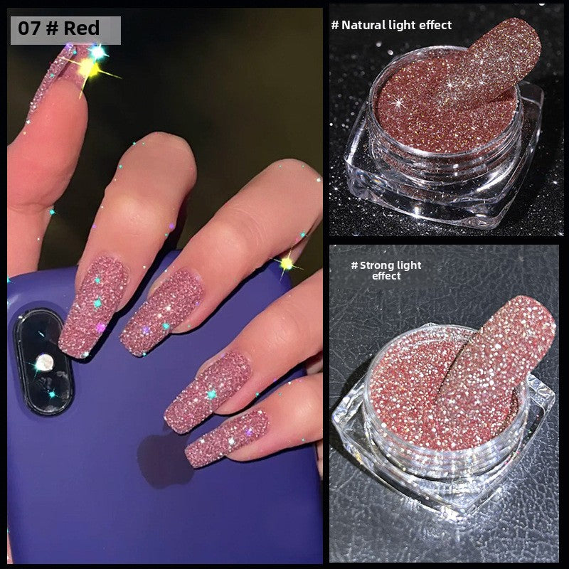 1059 Crystal crushed diamond powder glittering glittering powder DIY Epoxy laser high flash crushed diamond powder for press on nails