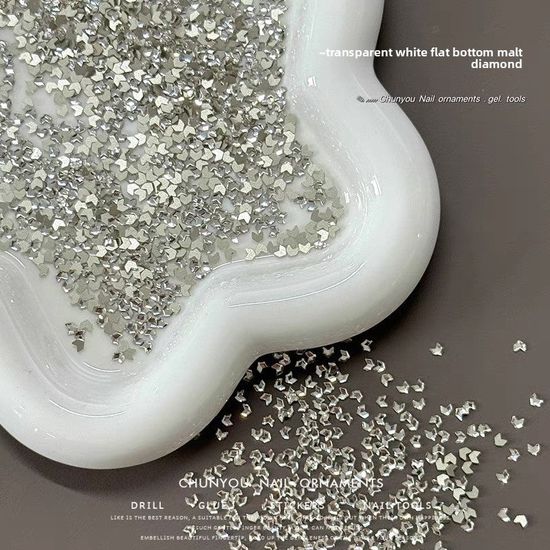 1061 Mini 1.5 * 3 rhombus zircon nail diamond, small flat bottom micro zirconium horse eye nail jewelry for press on nails