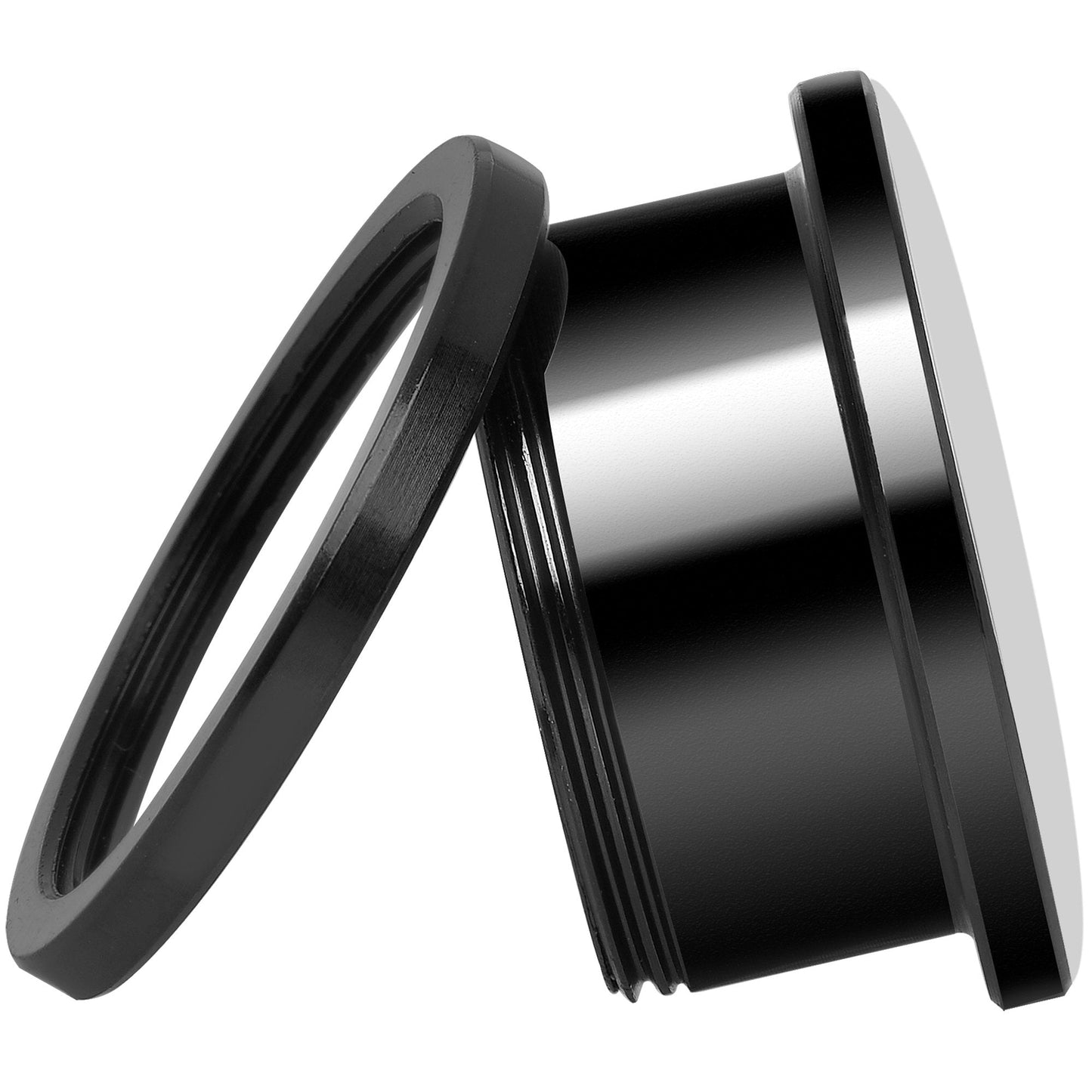 Green Black Skull Black Anodized Screw Fit Plug Set 18mm