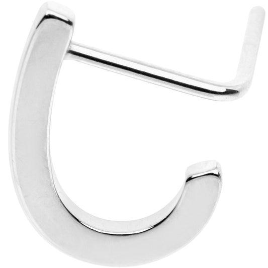 20G Stainless Steel Faux Hoop L Shaped Nose Ring