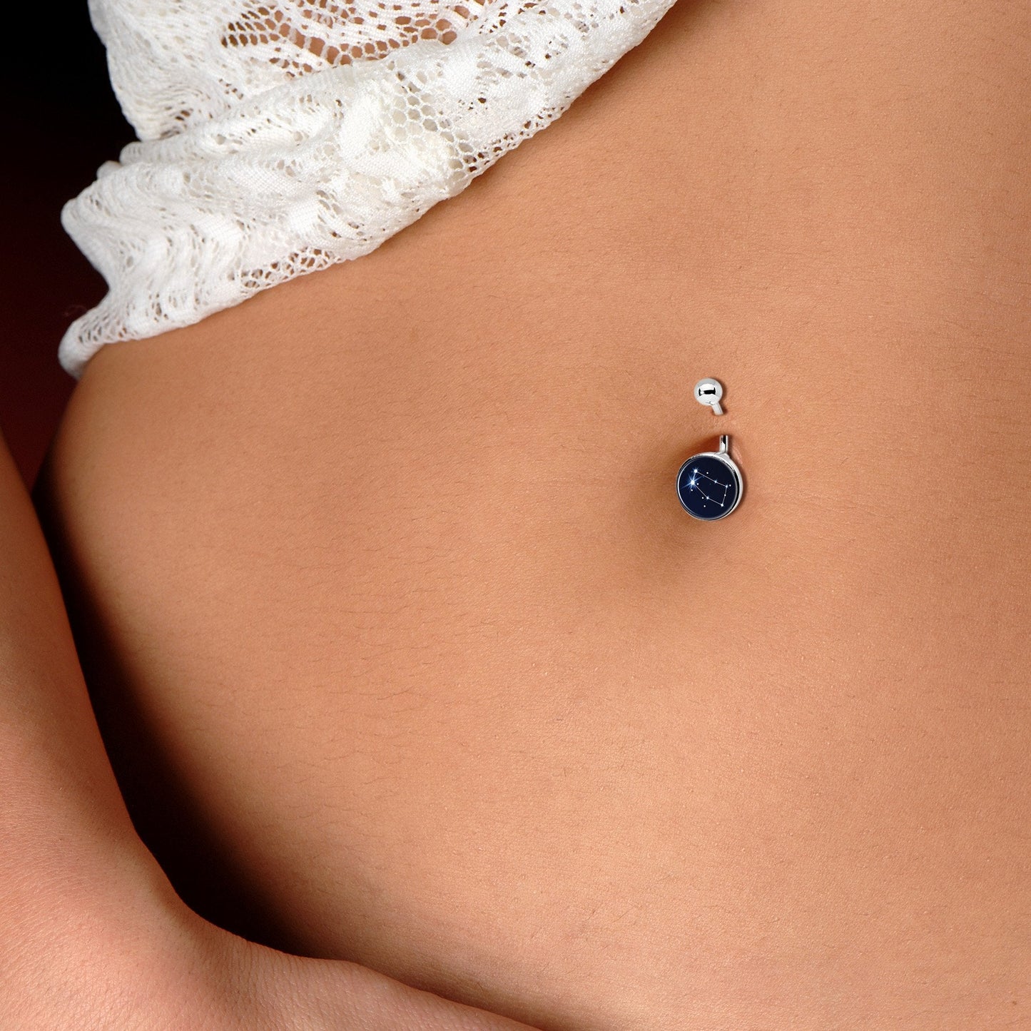 Zodiac Constellation Gemini Belly Ring