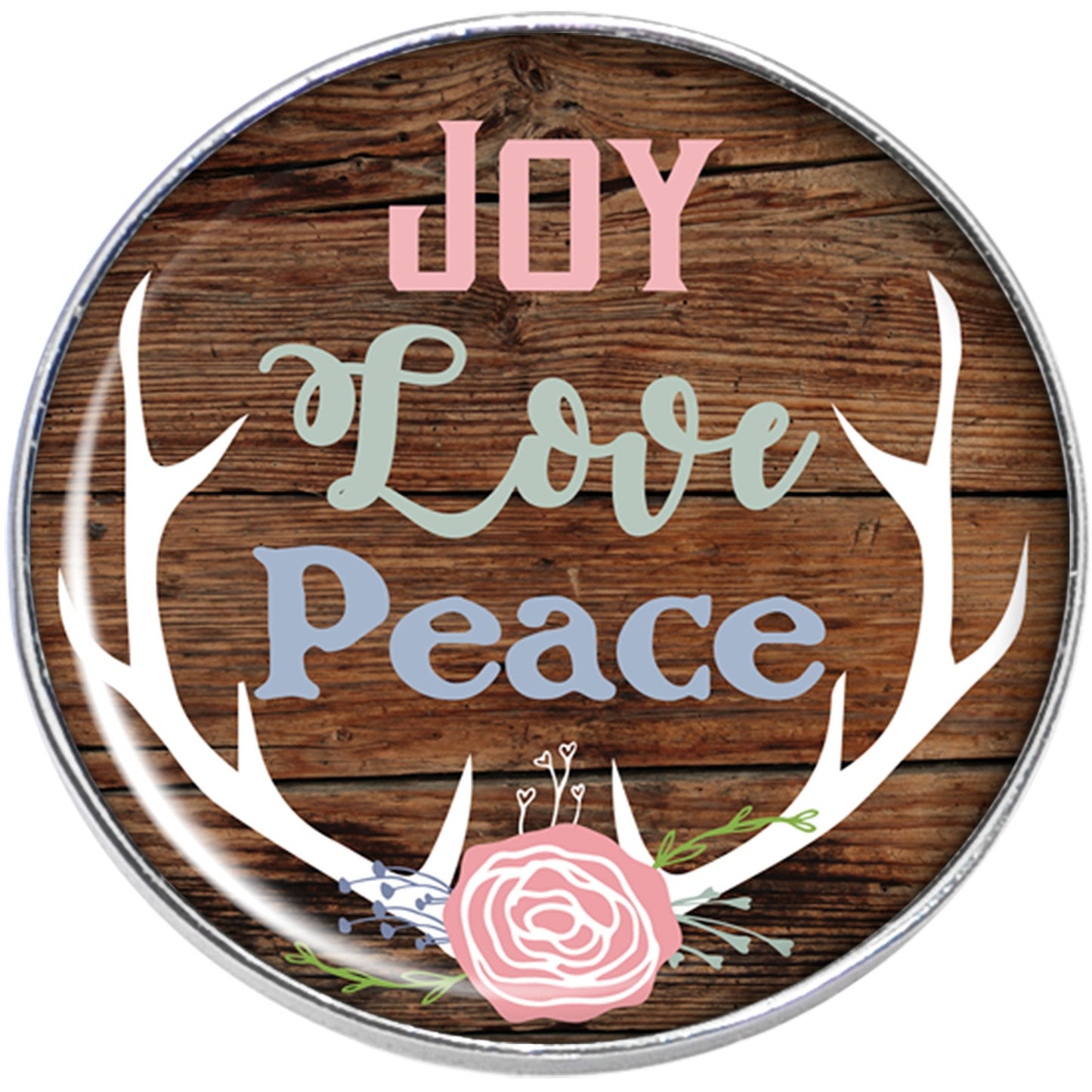 Joy Love Peace Antlers Stud Earrings