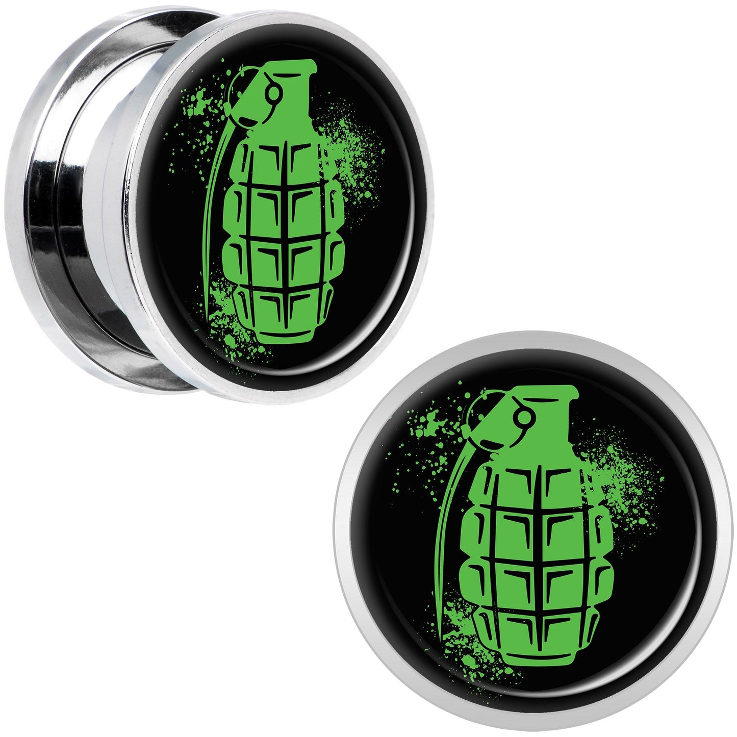 Green Grenade Steel Screw Fit Plug Set 5/8